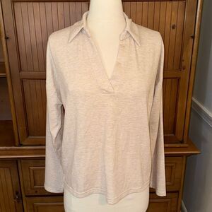 Women's JCrew Soft Terry Polo Top, Size Medium